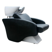 Muebles de salón de alta calidad, cama de champú, estaciones de lavado de cabello de lujo modernas, silla y tazón de champú
