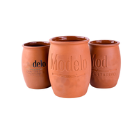 Logo personnalisé tasses mates faites à la main tasses de tequila en argile rouge pots en terre cuite tasses en terre cuite