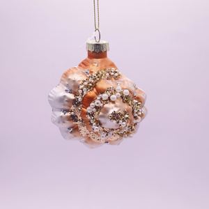 ของตกแต่งบ้าน งานฝีมือประดับกลิตเตอร์ รูปแบบสัตว์ทะเล เปลือกหอยแก้ว ปลา ของประดับตกแต่งคริสต์มาส สำหรับแขวนตกแต่งต้นคริสต์มาส - Product Image 3