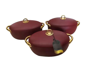 Nouvel ensemble de chauffe-plats thermiques de luxe 2024 pour <span class=keywords><strong>cuisine</strong></span>, idéal pour les cadeaux, avec récipients isothermes dorés pour garder les aliments au chaud - Product Image 5