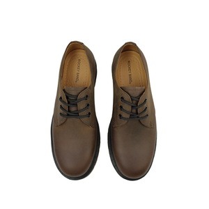 Chaussures de travail basses vintage pour hommes, en cuir pleine fleur Goodyear Welt, à lacets, pour le travail, marque privée, vente en gros, OEM, ODM - Product Image 3
