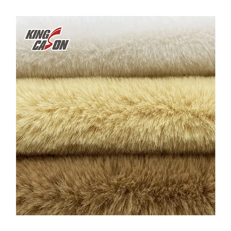 Kingcason China Fábrica Tela Juguetes Mantas Colorido Pila Larga Felpa Conejo Faux Fur Fleece Tela Para El Mercado De La India