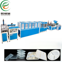 Mesin Pembuat Wadah Makanan Bulat dan Persegi Plastik PP/PS/PLA Sekali Pakai, Mesin Thermoforming Otomatis Penuh