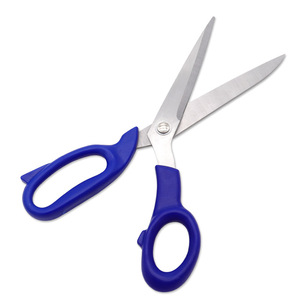 Ciseaux de tailleur en acier inoxydable 115 mm avec manche bleu, outil de coupe de tissu - Product Image 3