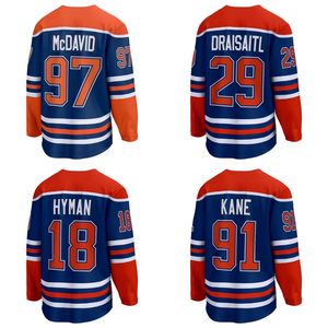 Jersey Hoki Es Jahitan Grosir 29 Draisaitl 97 McDavid 14 Ekholm Kualitas Tinggi - Product Image 1