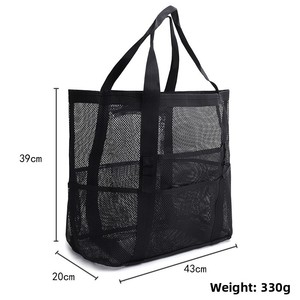 Polyester Mesh <b>Beach</b> <b>Bag</b> Multi-Purpose Travel <b>Bag</b> for Bathroom & Toy Storage <b>Large</b> Capacity Hollow Design RTS Bulk Mixed Order - Product Image 2