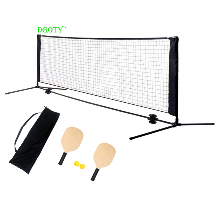 4M Portable Pickleball Net System With Rackets and Balls, Foldable, Easy Setup, Height Adjustable for Tennis and Badminton