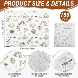 Emballage en papier de soie personnalisé, papier kraft ciré, emballage écologique, papier de cuisson - Product Image 2