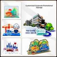 Présentoirs de bureau personnalisables en acrylique pour mascotte d'entreprise, figurines multi-emplacements, articles promotionnels