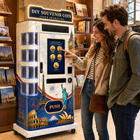 Machine de gravure laser commerciale DIY pour pièces de monnaie souvenirs, avec SDK, écran tactile et gestion cloud pour la personnalisation touristique
