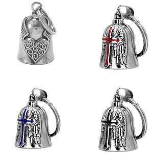 Ailes d'Ange Hibou Vierge Marie Croix Guadalupe Casque Viking Crâne Loup Rose Lion Moto Gardien Amulette Cloche Porte-clés - Product Image 4