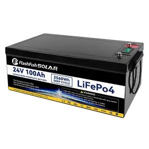 24 V Volt 100 A AH 2560Wh LiFePo4 Baterai Siklus Dalam Arus Tinggi 6000 + Isi Ulang 24 V 100Ah Lithium Iron Lifepo4 Baterai