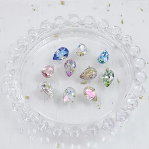 Strass en cristal en forme de goutte point arrière K9 cristal pierre de fantaisie en gros perles de cristal en vrac pour bijoux accessoires de nail art