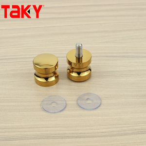 ลูกบิดมือจับประตูกระจกสแตนเลสทรงกลมสำหรับประตูห้องน้ำกระจกห้องน้ำแบบเทมเปอร์ - Product Image 6