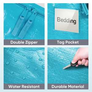 6 Pack Heavy Duty Moving Bags with Backpack Straps, Zippers & Handles, Extra Large Packing Bags for College Dorm Essentials - Product Image 5