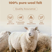 Résistant à la chaleur anti-poussière absorbant l'huile 100% feutre de laine industrielle pressée naturelle en feuille ou en rouleau pour l'étanchéité antichoc de la Machine