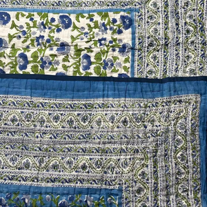 <b>Indian</b> Manufacturer Luxury Design Handmade Vintage Ethnic KanthaQuilt Hand Stitched Cotton KanthaQuilt Patchwork <b>Quilt</b> for Hotel - Product Image 1