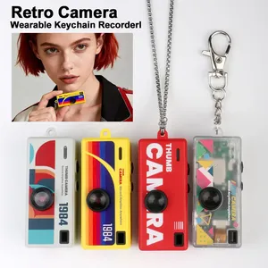 Mini caméra d'action G6 Thumb Keychain, écran 0,96 pouce, style rétro, compatible carte mémoire, enregistreur vidéo 1080P, très petite caméra. - Product Image 3
