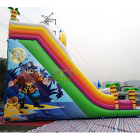 Toboggan gonflable pirate, château gonflable géant commercial pour enfants, pour fêtes intérieures/extérieures, capacité 500 kg