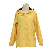 Chaqueta cortavientos transpirable de diseño personalizado para mujer, ropa deportiva impermeable funcional, procesamiento tejido terminado