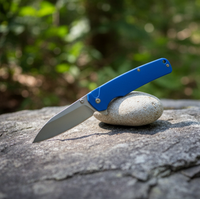 Navaja de Bolsillo Plegable Táctica para Campismo al Aire Libre con Mango G10 y Hoja de Acero Inoxidable 5Cr13, Navaja de Supervivencia Personalizable OEM