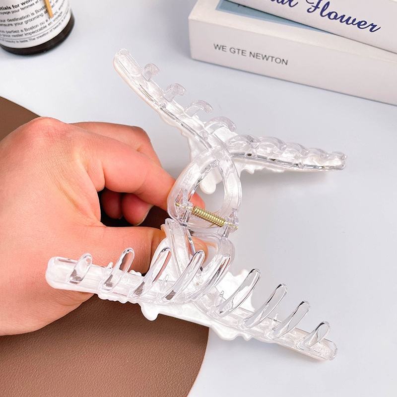 New Fresh Plaid Summer Hair Clip Colorful All-Match Shark Clip Featuring a Cute Puppy Animal Grab Design Made of Durable Plastic