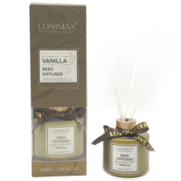 Diffuseur à roseaux de luxe personnalisé 100 ml – Décoration d'intérieur aromathérapie haut de gamme avec huile parfumée pour mariage – Parfum DIY à marque privée