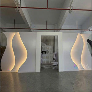 LEDA Arche de mariage LED blanche en forme de S, personnalisable, pour décoration événementielle, toile de fond en acrylique pour événements – Meilleure vente - Product Image 1