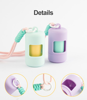 Distributeur de sacs à crottes pour animaux de compagnie Outil de ramassage des déchets de chien multi-usages avec porte-clés Accessoires de nettoyage des déchets de chat écologiques