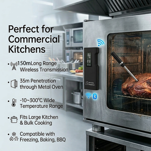 Large Metal Digital Oven &amp; BBQ Meat Probe <strong>Thermometer</strong> with App Control <strong>Bluetooth</strong> IP68 Waterproof LCD Display 1 Second Refresh - Product Image 6