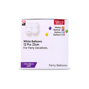 Palloncini bianchi 12 pezzi 23 cm per decorazioni per feste - Product Image 1