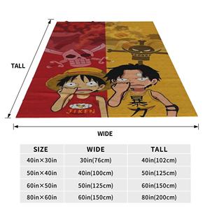 Manta con estampado de <span class=keywords><strong>manga</strong></span> de anime de una pieza para hombres y mujeres, mantas ultrasuaves para cama, varios tamaños - Product Image 6