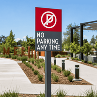Panneau directionnel moderne pour parking, totem métallique personnalisé pour la signalisation de voies, idéal pour les campus et les projets mixtes