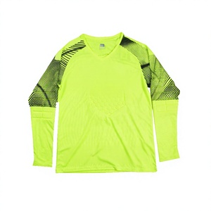 Camiseta de Portero de Fútbol de Manga Larga para Hombre, Lisa, 100% Poliéster, Secado Rápido, Transpirable, con Protección Acolchada, Ajuste Personalizado, Reema - Product Image 1