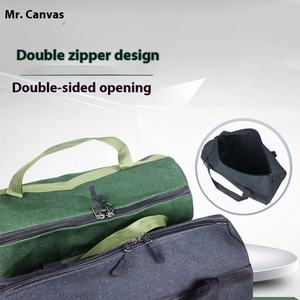 소형 캔버스 공구 가방, 두꺼운 헤비듀티 휴대용 전기 기사 가방, 맞춤형 OEM 대형 핸드백, 새로운 원형 기능 포함 - Product Image 3