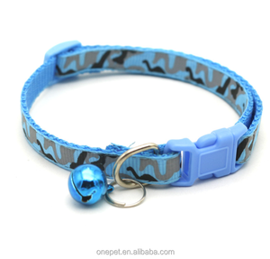 Promoción <span class=keywords><strong>Collar</strong></span> de gato a rayas 1,0 CM campana camuflaje personalizado <span class=keywords><strong>Collar</strong></span> de perro estilo encantador Aleación de plástico para fiestas al aire libre - Product Image 4
