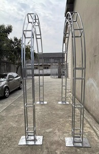 Structure en <span class=keywords><strong>arche</strong></span> semi-circulaire, cadre de support pour mariage, cadre d'<span class=keywords><strong>arche</strong></span> florale, cadre d'<span class=keywords><strong>arche</strong></span> circulaire, couloir - Product Image 6