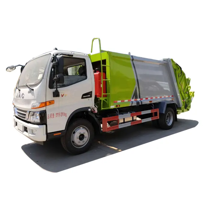 Camion à ordures d'occasion, compacteur de déchets, bon marché, pour le commerce, sanitaire environnemental, camion de compression des déchets urbains