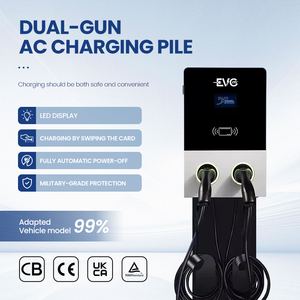 Cargador Rápido para Vehículos Eléctricos de Doble Pistola Comercial, 14kW 22kW, Estación de Carga Montada en la Pared, OCPP1.6J, IP54, Refrigerado por Aire, Uso Doméstico y Público, OEM - Product Image 5