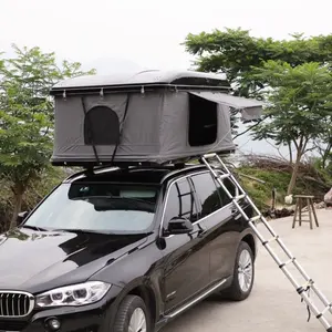 Kemah atap mobil Off Road Ultra ringan, tenda lipat atap mobil cangkang keras Mini