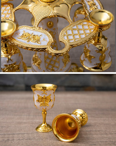 2022 New arrival thời trang xoay Phong cách sang trọng chất lượng tốt Hot Bán Nhà Máy Giá Kẽm hợp kim kim loại rượu vang & whisky cup <span class=keywords><strong>Set</strong></span> - Product Image 2