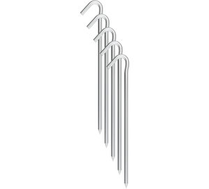 Accesorios para tiendas de campaña al aire libre: Gancho curvo, estaca de campamento de 6mm x 18cm, estaca hexagonal de aleación de aluminio, estaca para cuerda de viento. - Product Image 1