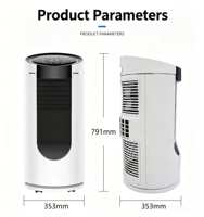 Aire Acondicionado Portátil Eléctrico de 1.5HP, 3 en 1, Frío/Calor, 10500 BTU, Móvil, con Control Remoto, para Hogar y Oficina