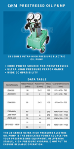 Bomba de aceite hidráulica ZB4-500 ZB4-400 para tensado post-tensado de alta precisión, modelo ZB4-500 de alto rendimiento para tensado preciso - Product Image 4