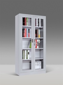 Meuble de rangement moderne personnalisé avec porte vitrée, en métal durable, réglable pour la maison, polyvalent pour salon et cuisine - Product Image 4