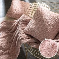 Plaid en fausse fourrure tricoté, style européen et américain, luxueux, douillet et chaud, taille King, en peluche, pour l'hiver, 100% polyester