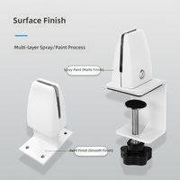 Supports de fixation réglables et durables pour panneau de séparation d'écran de bureau en alliage d'aluminium en forme de L, pour une intimité optimale