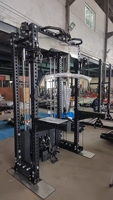 Machine multifonctionnelle de musculation avec poulie latérale, traction latérale et rangée basse, rack de squat pour usage domestique