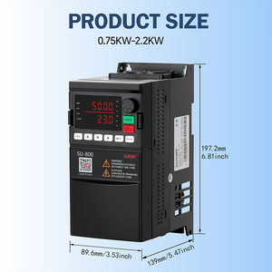 VFD 220 В однофазный до 3-фазный 220 В 750 Вт Частотный преобразователь 750 Вт 5,5 кВт 7,5 кВт 11 кВт 15 кВт 18 кВт 22 кВт гибридный солнечный преобразователь MPPT - Product Image 3