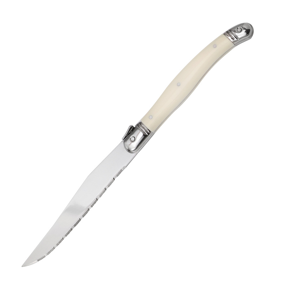 Couteau à manche unique blanc lait